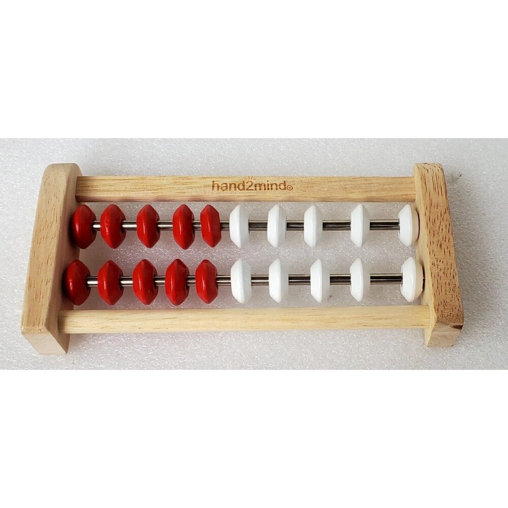 hand2mind Mini Rekenrek 20-Bead Math Counting Frame Tool for Early Learning